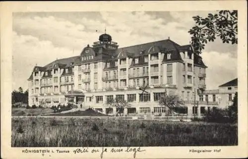 Ak Königstein im Taunus, Blick auf den Eingang des Grand Hotels