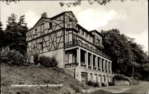 Ak Kiedrich Rheingau Eltville, Kindererholungsheim Haus Quellenhof, Fachwerkhaus