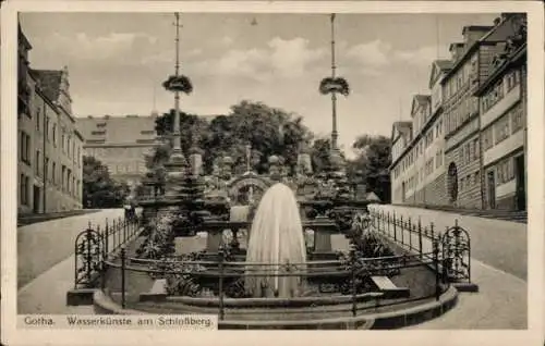 Ak Gotha in Thüringen, Wasserkünste, Schlossberg