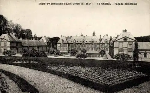 Ak Thiverval Grignon Yvelines, Ecole Nationale d'Agriculture, Chateau, Facade principale