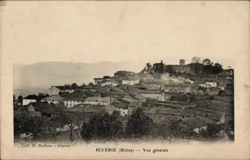 Ak Saint Didier sous Riverie Chabanière Rhône, Panorama