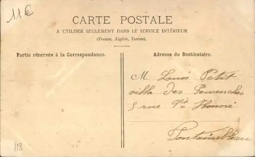 Ak Fontainebleau Seine et Marne, Chasse a courre en Foret, Avant le decoupler