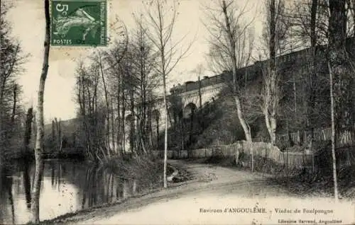 Ak Angoulême Charente, Viaduc de Foulpougne