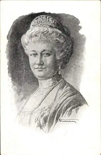 Künstler Ak Kaiserin Auguste Viktoria, Portrait