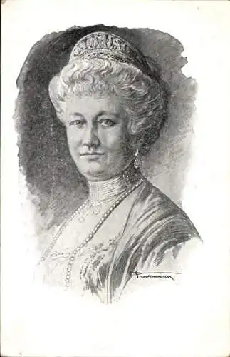 Künstler Ak Kaiserin Auguste Viktoria, Portrait