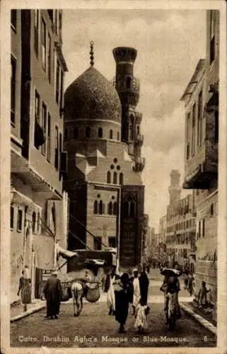 Ak Cairo Kairo Ägypten, Ibrahim-Agha-Moschee oder Blaue Moschee