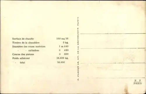 Ak Französische Eisenbahn, Etat, Dampflok Nr. 030-360