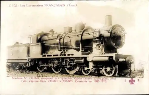 Ak Locomotives Francaises, Etat, Machine No 230 878