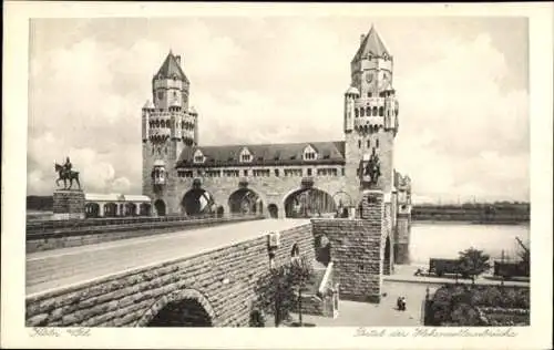 Ak Köln am Rhein, Hohenzollernbrücke, Portal