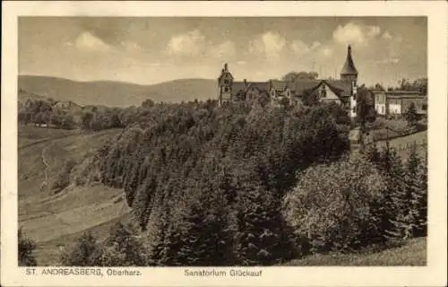 Ak Sankt Andreasberg Braunlage im Oberharz, Sanatorium Glückauf