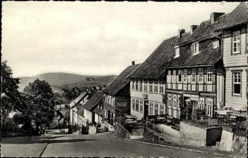 Ak Sankt Andreasberg Braunlage im Oberharz, Breite Straße, Wohnhäuser, Fachwerkhaus