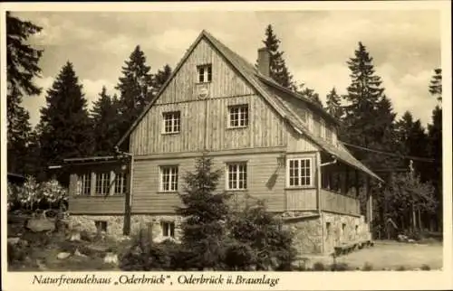 Ak Oderberg Braunlage im Oberharz, Naturfreundehaus Oderbrück