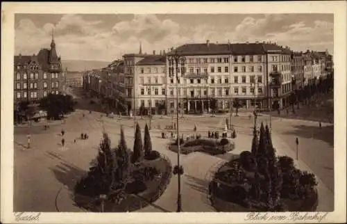 Ak Kassel in Hessen, Platz, Blick vom Bahnhof