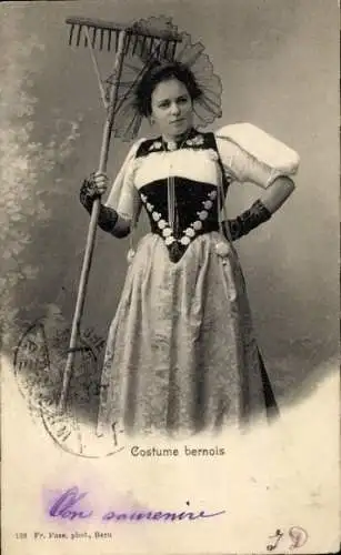 Ak Kanton Bern, Frau in Volkstracht