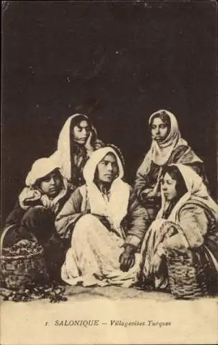 Ak Frauen in Türkischer Tracht, Gruppenportrait, Blumenkörbe