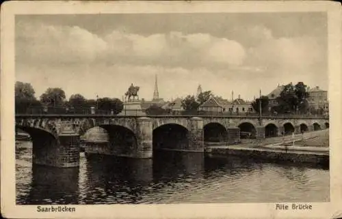 Ak Saarbrücken im Saarland, Alte Brücke