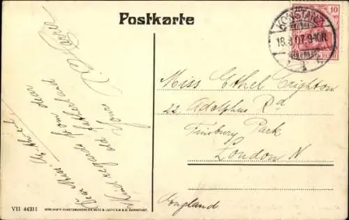 Ak Konstanz am Bodensee, Rheinbrücke, Rheintorturm