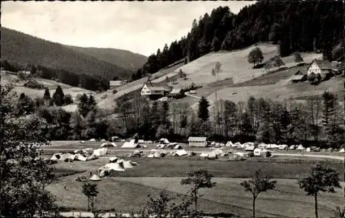 Ak Buhlbach Baiersbronn im Schwarzwald, Tannenfels, Campingplatz