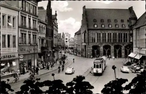 Ak Minden in Westfalen, Markt, Straßenbahn