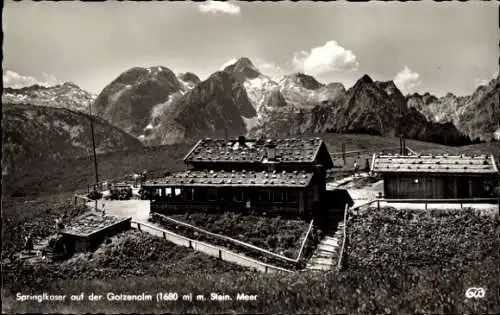 Ak Berchtesgaden Oberbayern, Gotzenalm, Springlkaser