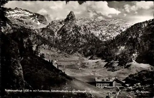 Ak Schönau am Königssee Oberbayern, Funtenseehaus, Kärlingerhaus, Funtensee, Schottmalhorn