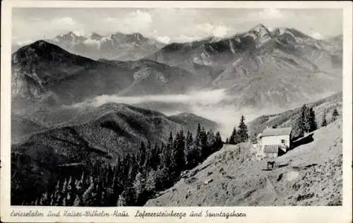 Ak Bad Reichenhall in Oberbayern, Zwieselalm, Kaiser Wilhelm-Haus, Sonntagshorn