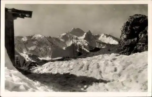 Ak Freiburg im Breisgau, Blick vom Roßkopf, Risserkogel, Winter