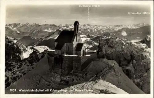 Ak Bayrischzell im Mangfallgebirge Oberbayern, Wendelstein, Wendelsteinkircherl, Kaisergebirge