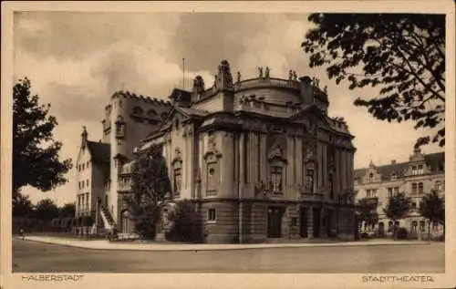 Ak Halberstadt am Harz, Stadttheater