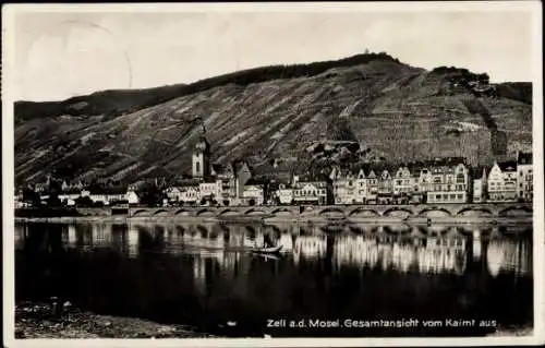 Ak Zell an der Mosel, Gesamtansicht, Blick vom Kaimt