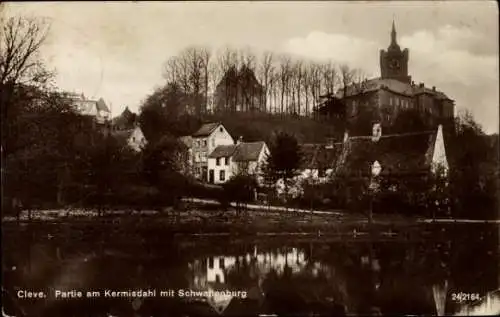 Ak Bad Cleve Kleve am Niederrhein, Kermisdahl, Schwanenburg