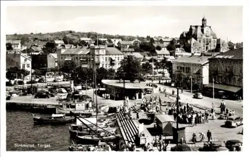 Ak Strömstad Schweden, Torget