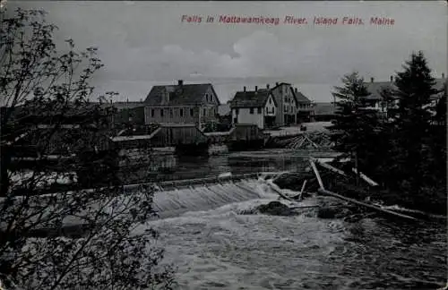 Ak Island Falls Maine USA, Wasserfälle, Mattawamkeag River