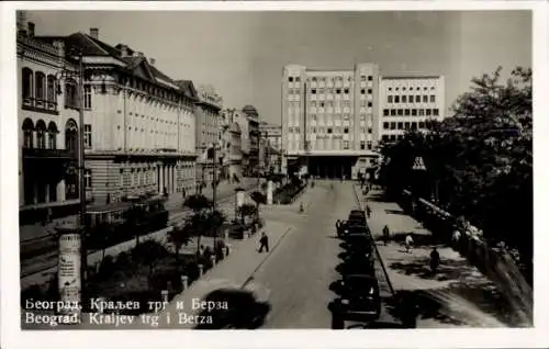 Ak Beograd Belgrad Serbien, Kraljev trg i Berza