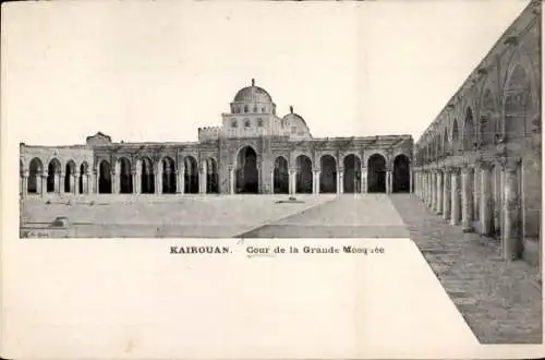 Ak Kairouan Tunesien, Hof der Großen Moschee