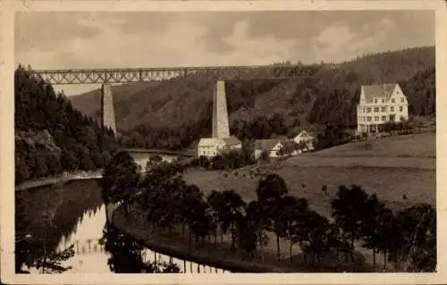 Ak Červená nad Vltavou Tscherwena an der Moldau Jetětice Jetietitz Südböhmen, Brücke