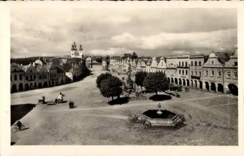 Ak Telč Teltsch Region Hochland, Platz