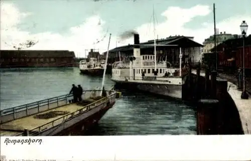 Ak Romanshorn Kanton Thurgau, Dampfschiff