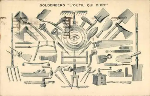 Ak Reklame, Goldenberg L’Outil qui Dure, Metallurgische Vertretung