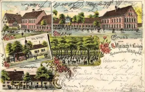 Litho Maiach Nürnberg, Restaurant Wilh. Reichel, Altes Schlösslein