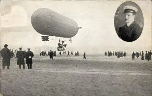 Ak Lenkbares Luftschiff Hugo Haase und sein Führer Kapitän Hugo H. Kromer