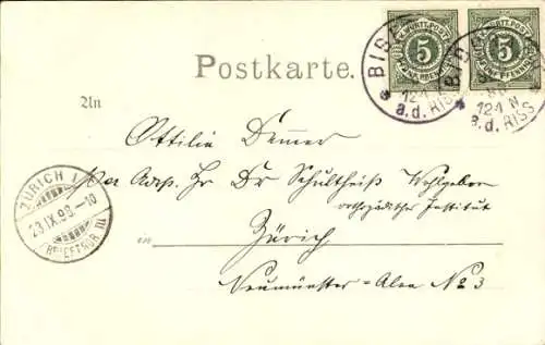 Passepartout Ak Biberach im Schwarzwald Baden, Gesamtansicht