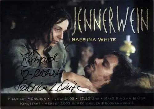 Ak Schauspielerin Sabrina White, Portrait, Jennerwein, Autogramm