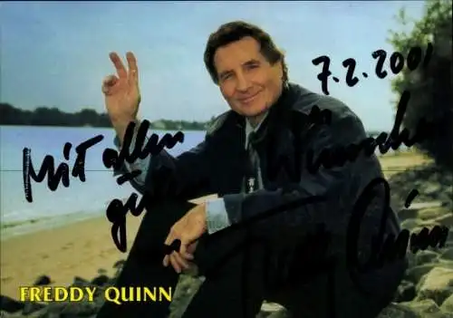 Ak Schauspieler und Sänger Freddy Quinn, Portrait, Autogramm