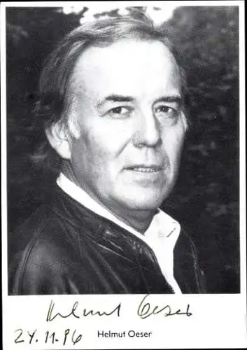 Ak Schauspieler Helmut Oeser, Portrait, Autogramm