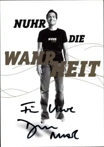 Ak Comedian Dieter Nuhr, Portrait, Nuhr die Wahrheit, Autogramm
