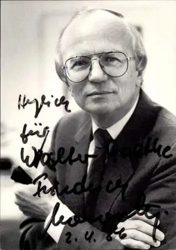 Ak Journalist und Intendant Friedrich Nowottny, Portrait, Autogramm