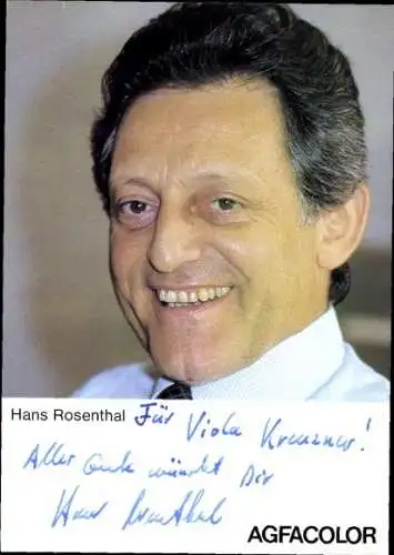 Ak Moderator Hans Rosenthal, Portrait, Autogramm