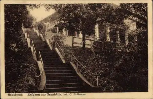 Ak Hamburg Harburg Hausbruch, Aufgang zur Sennhütte