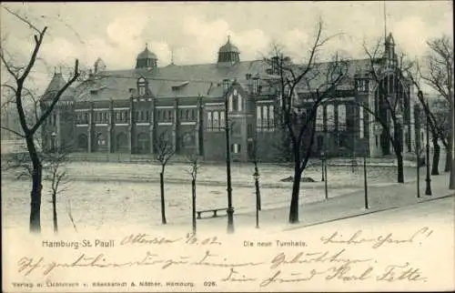 Ak Hamburg St. Pauli, Die neue Turnhalle